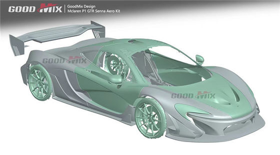 Pour le kit de carrosserie McLaren P1 P1 Style GTR mis à niveau Spoilers de pare-chocs avant et arrière Carrosserie en fibre de carbone