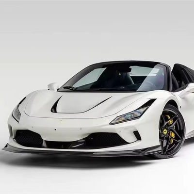 F8 Ferrari Carbon Car Body Kit VOS Style PP Spoiler à lèvres en fibre de carbone avec capot