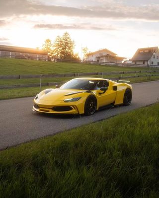 296 Ferrari Body Kit 2021 2022 Voiture roue arc avant et arrière pare-chocs Spoiler