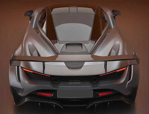 Fibre de carbone sèche pour McLaren 720s Spoiler de fibre de carbone 720s Aile de spoiler de fibre de carbone améliorée de style PD