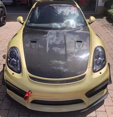 Produits en fibres de carbone pour Porsche 981 Boxster Capot en fibres de carbone 981 Couverture de trappe du moteur en fibres de carbone 2013-2015