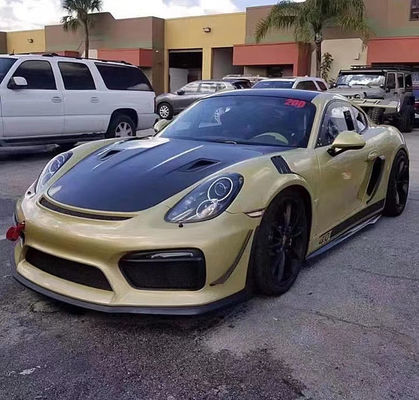 Produits en fibres de carbone pour Porsche 981 Boxster Capot en fibres de carbone 981 Couverture de trappe du moteur en fibres de carbone 2013-2015