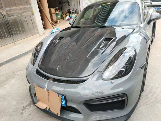 Produits en fibres de carbone pour Porsche 981 Boxster Capot en fibres de carbone 981 Couverture de trappe du moteur en fibres de carbone 2013-2015