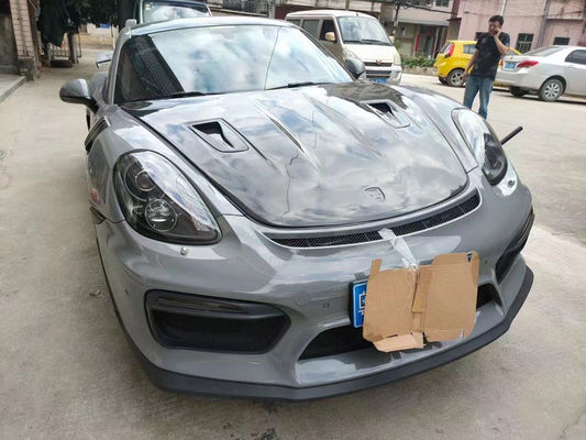 Produits en fibres de carbone pour Porsche 981 Boxster Capot en fibres de carbone 981 Couverture de trappe du moteur en fibres de carbone 2013-2015