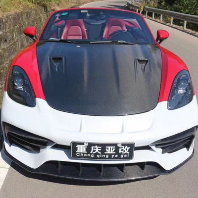 Couverture en fibres de carbone de haute qualité pour Porsche 718 Boxster Couverture en fibres de carbone