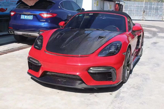 Couverture en fibres de carbone de haute qualité pour Porsche 718 Boxster Couverture en fibres de carbone