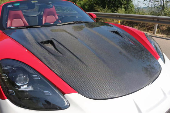 Couverture en fibres de carbone de haute qualité pour Porsche 718 Boxster Couverture en fibres de carbone