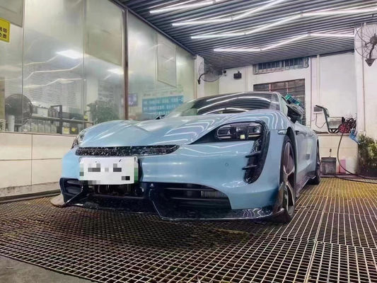 Pièces automobiles pour Porsche Taycan Kit de carrosserie en fibres de carbone Taycan améliore le style MSY Kit de carrosserie de la pelle avant diffuseur spoiler