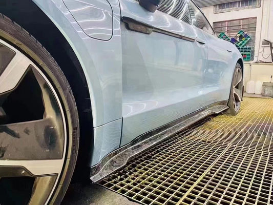 Pièces automobiles pour Porsche Taycan Kit de carrosserie en fibres de carbone Taycan améliore le style MSY Kit de carrosserie de la pelle avant diffuseur spoiler