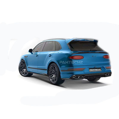 Auto bleu Bentley Bentayga Body Kit Widebody Fibre de carbone avant diffuseur de lèvres à voile