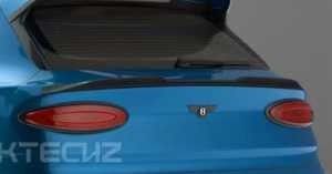 Auto bleu Bentley Bentayga Body Kit Widebody Fibre de carbone avant diffuseur de lèvres à voile