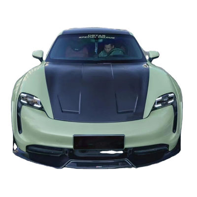 Nouveau produit pour Porsche Taycan Kit de carrosserie en fibres de carbone Taycan large carrosserie avant pelle jupe latérale spoiler diffuseur