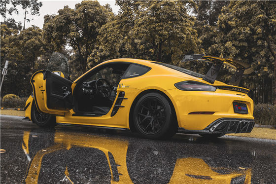 Pour le Porsche 718 Boxster Cayman Body Kit Matériau en fibres de carbone 718 Diffuseur arrière en fibres de carbone EVO Style 718
