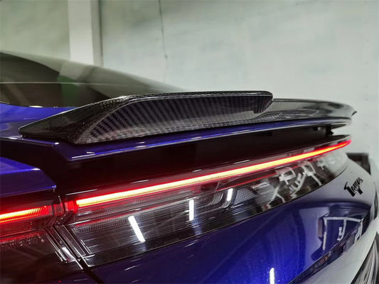 Pour Porsche Taycan, kit de carrosserie de spoiler en fibres de carbone
