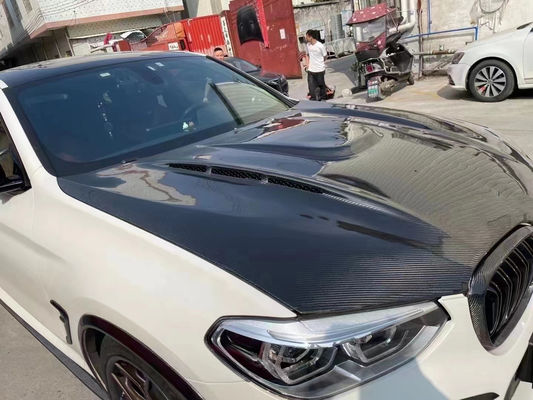 Pour la BMW X3M X4M F97 F98 Couverture de machine en fibre de carbone Matériau sec en fibre de carbone
