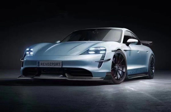 Pièces automobiles pour Porsche Taycan Kit de carrosserie en fibres de carbone TAYCAN mise à niveau REVOZPORT style avant pelle diffuseur spoiler kit de carrosserie
