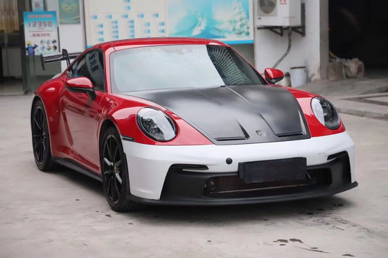 Kit de carrosserie en matière plastique en PP pour Porsche911 992 992 Modèle GT3 amélioré Avant et arrière pare-chocs Jupe côte spoiler Hood Body Kit