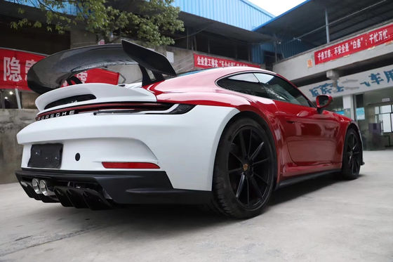 Kit de carrosserie en matière plastique en PP pour Porsche911 992 992 Modèle GT3 amélioré Avant et arrière pare-chocs Jupe côte spoiler Hood Body Kit