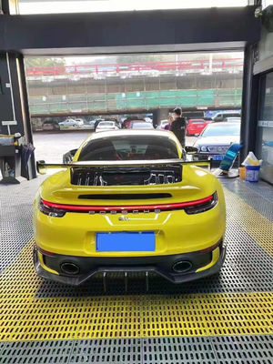 pour Porsche 992 Kit de carrosserie en fibre de carbone 992 Diffuseur de lèvre avant en fibre de carbone jupe latérale spoiler pare-chocs