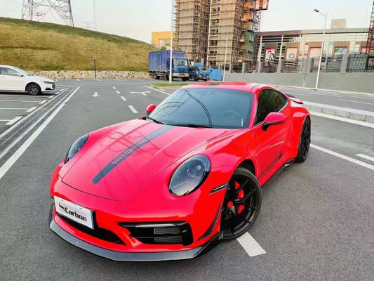 pour Porsche 992 Kit de carrosserie en fibre de carbone 992 Diffuseur de lèvre avant en fibre de carbone jupe latérale spoiler pare-chocs