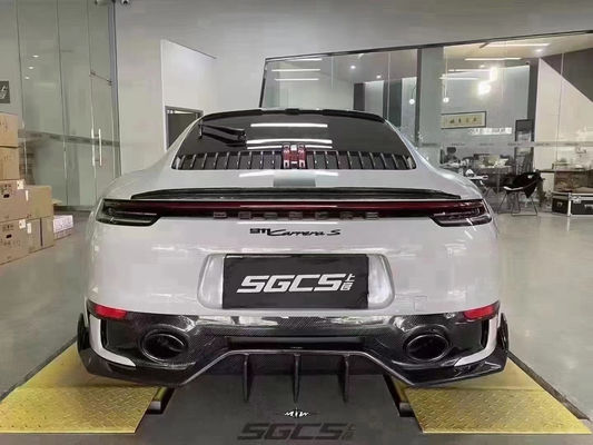 pour Porsche 992 Kit de carrosserie en fibre de carbone 992 Diffuseur de lèvre avant en fibre de carbone jupe latérale spoiler pare-chocs