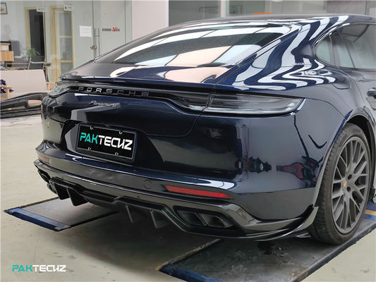 Pour Porsche Palamela 971 Kit de carrosserie en fibres de carbone Paramela 971 Kit de carrosserie en fibres de carbone Diffuseur de lèvre avant Spoiler côté jupe