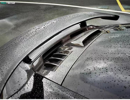 Pour Porsche 992 Turbo Spoiler en fibre de carbone 992 Turbo Upgrade Paktechz Style Spoiler de couverture de queue en fibre de carbone