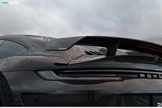 Pour Porsche 992 Turbo Spoiler en fibre de carbone 992 Turbo Upgrade Paktechz Style Spoiler de couverture de queue en fibre de carbone