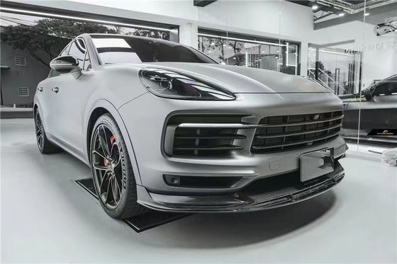 Pour Porsche Cayenne Coupe Kit de carrosserie en fibres de carbone Cayenne Coupe Kit de carrosserie en fibres de carbone avant diffuseur de lèvres