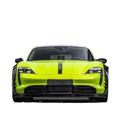 Pour Porsche Taycan Kit large-body Taycan améliore le style PD en fibre de carbone Lips diffuseur avant Spoiler côté jupe Arche de roue