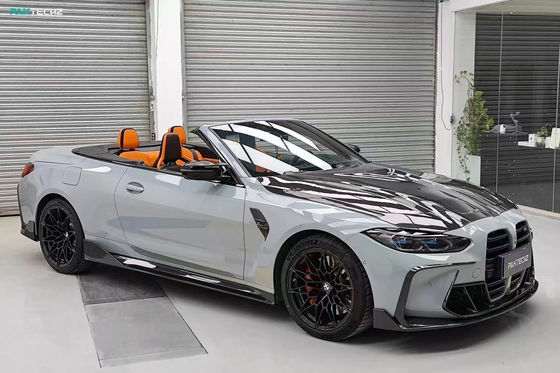 Pour la BMW G80 G82M3 M4 Kit de carrosserie en fibre de carbone G80 G82M3 M4 Modifié Paktechz Style Diffuseur de lèvres avant Spoiler Hood
