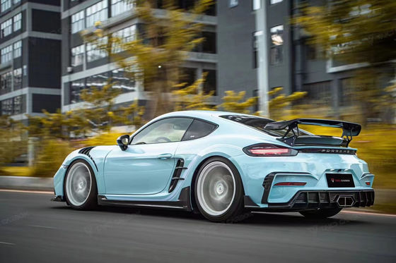 Le lac bleu GTS Porsche Body Kit 718 Jupe de côté 2017 - 2019 Spoiler du pare-chocs
