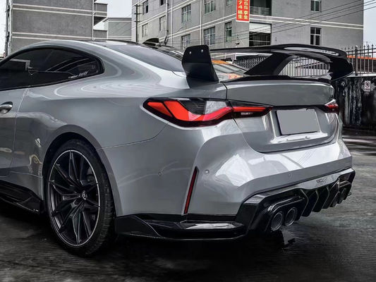 Pour BMW Série 4 G80 G82 M3 M4 Spoiler en fibre de carbone G80 G82 M3 M4 Upgraded GTR Style Spoiler Wing
