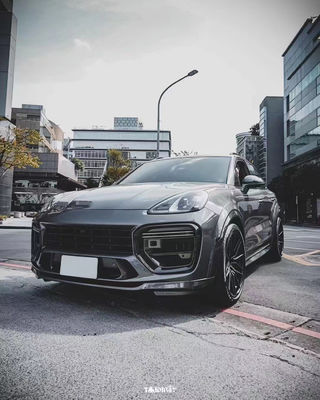 Cayenne Porsche Body Kit Diffuseur de lèvres avant en fibre de carbone sèche