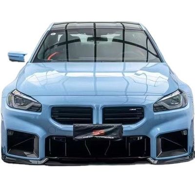 Pour la BMW M2 G87 Kit de carrosserie en fibre de carbone M2 G87 Upgraded AE Style Carrosserie en fibre de carbone diffuseur de lèvres avant Spoiler