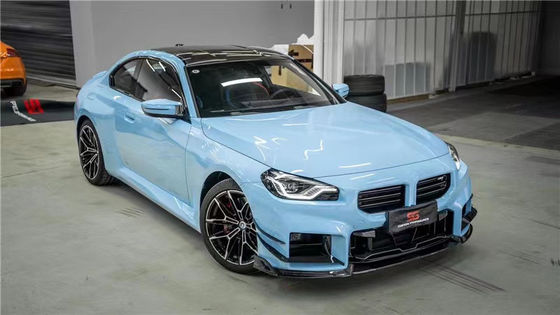 Pour la BMW M2 G87 Kit de carrosserie en fibre de carbone M2 G87 Upgraded AE Style Carrosserie en fibre de carbone diffuseur de lèvres avant Spoiler