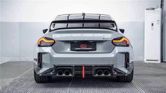 Pour la BMW M2 G87 Kit de carrosserie en fibre de carbone M2 G87 Upgraded AE Style Carrosserie en fibre de carbone diffuseur de lèvres avant Spoiler