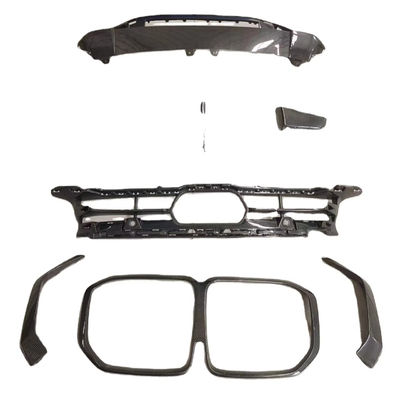 Pour BMW X7 Kit de carrosserie en fibre de carbone X7 OEM Style Diffuseur de lèvres avant en fibre de carbone