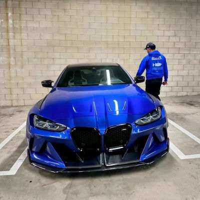4 Coupé Bmw M3 Body Kit Bleu Remplacer avant GEEX Style avant pare-chocs