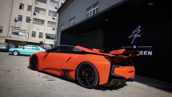 I8 BMW Body Kit Car 2018 - 2019 Spoiler à fibre de carbone avant Spoiler à l'aile du pare-chocs