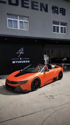 I8 BMW Body Kit Car 2018 - 2019 Spoiler à fibre de carbone avant Spoiler à l'aile du pare-chocs