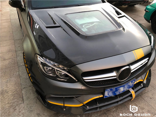 Couverture en fibre de carbone pour Benz C63 Coupe Matériau en fibre de carbone C63 Capot en fibre de carbone Capot moteur