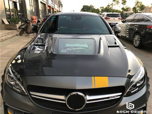 Couverture en fibre de carbone pour Benz C63 Coupe Matériau en fibre de carbone C63 Capot en fibre de carbone Capot moteur