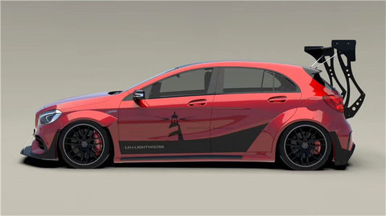 Pour Mercedes AMG A45 Kit de carrosserie en fibres de carbone A45 Upgraded Top Style Front Shovel Diffuser Spoiler Wide-body Kit