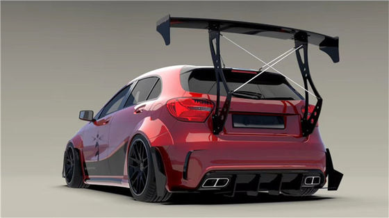 Pour Mercedes AMG A45 Kit de carrosserie en fibres de carbone A45 Upgraded Top Style Front Shovel Diffuser Spoiler Wide-body Kit