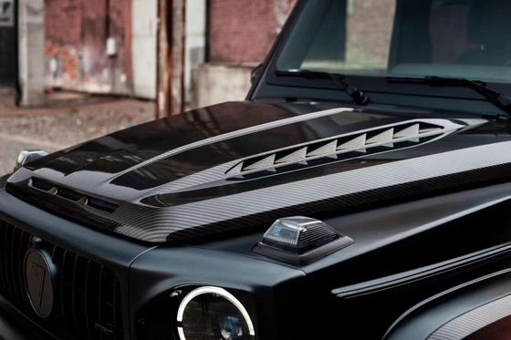 Pour la classe Benz G W464 W463 G500 G550 G63 G350 Couverture de machine en fibre de carbone W464 W463 Couverture de style Topcar