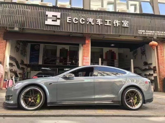 Vente du kit de carrosserie en fibres de carbone du modèle S pour le modèle S large bodyki Carrosserie en fibres de carbone avant pelle arrière diffuseur spoiler