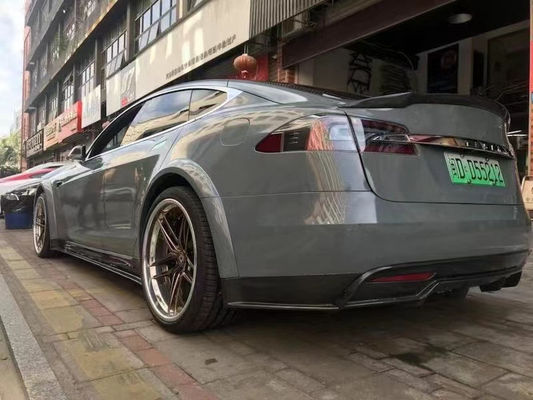 Vente du kit de carrosserie en fibres de carbone du modèle S pour le modèle S large bodyki Carrosserie en fibres de carbone avant pelle arrière diffuseur spoiler