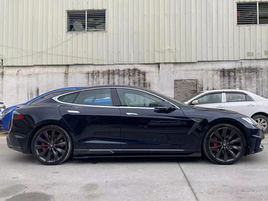 Vente du kit de carrosserie du modèle S en fibre de carbone avant et arrière pare-chocs jupe latérale Spoiler pour Tesla Model S
