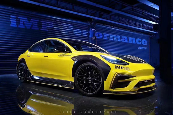 Nouveau produit modèle 3 large bodyki pour le kit de carrosserie Tesla MODEL 3 mise à niveau de style IMP Spoilers de pare-chocs avant et arrière
